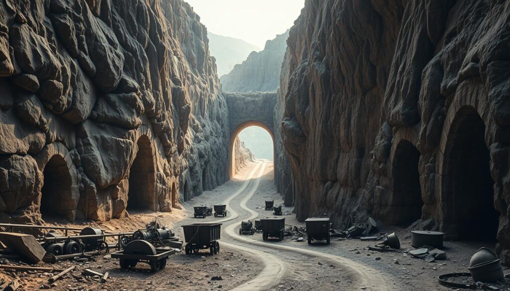 Historic mining tunnels in Minas Riotinto